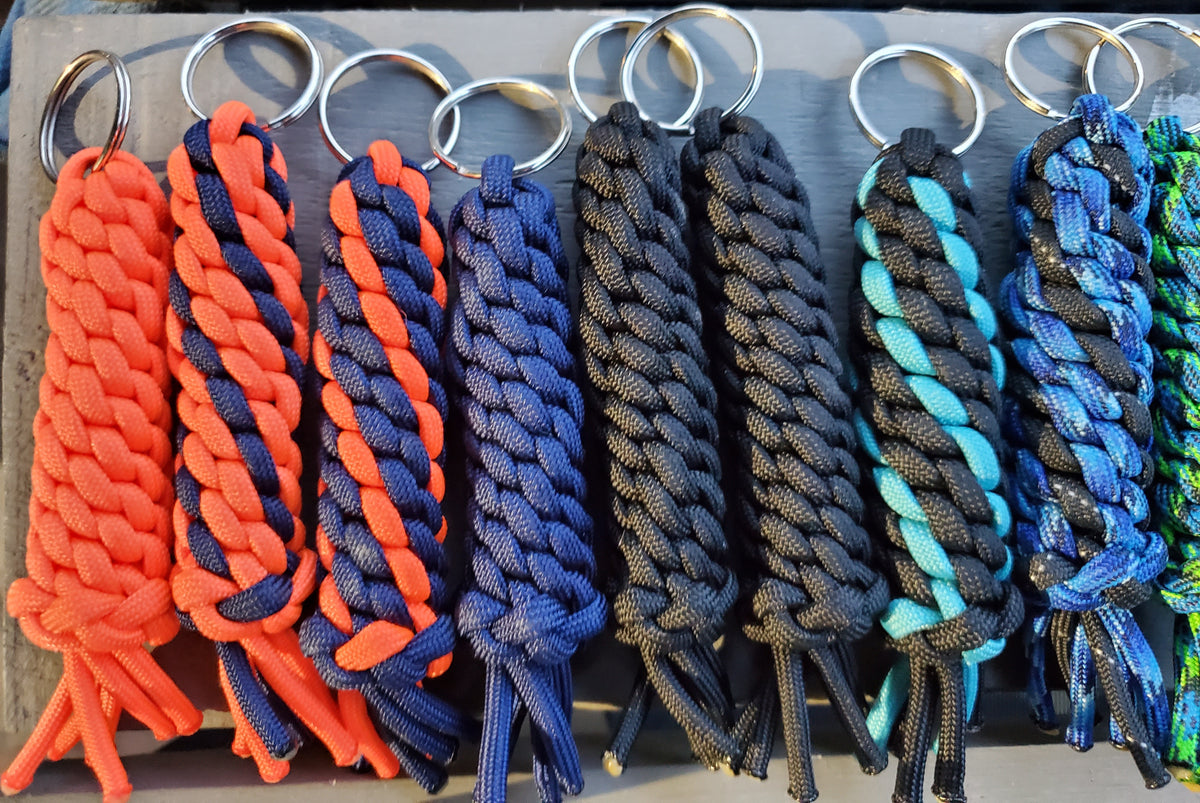 Multiple Color Paracord Stash Keychain
