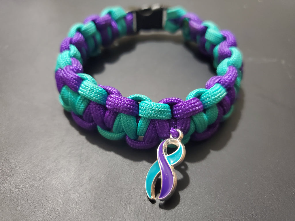 Suicide Awareness Bracelet with Ribbon