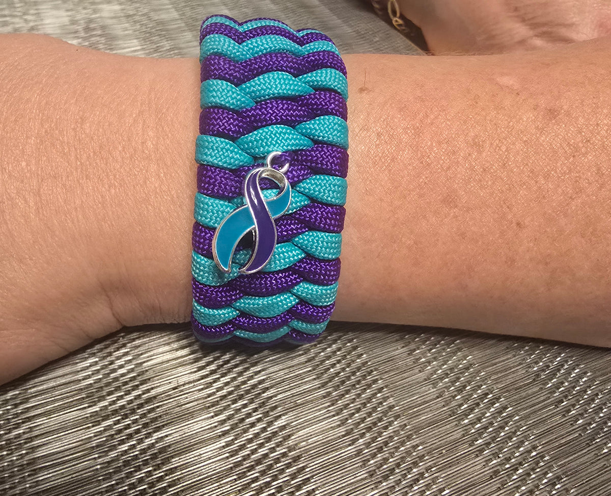 Suicide Awareness Bracelet with Ribbon