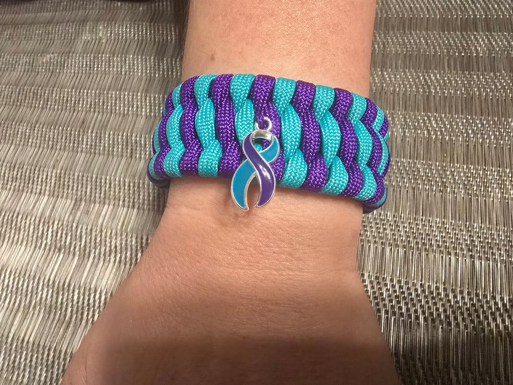 Suicide Awareness Bracelet with Ribbon