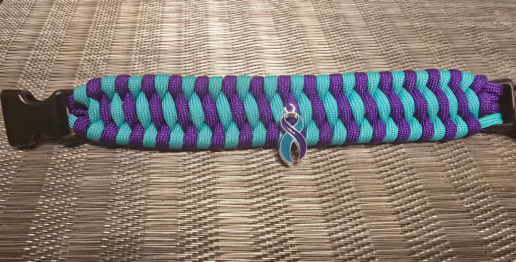 Suicide Awareness Bracelet with Ribbon