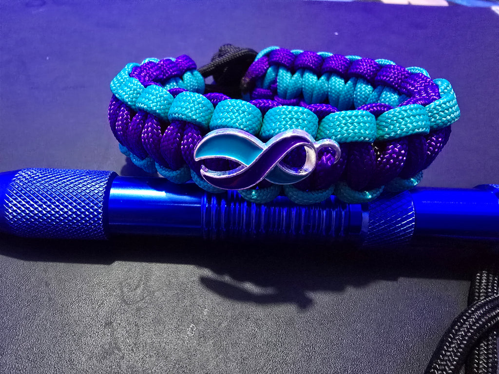 Suicide Awareness Bracelet with Ribbon