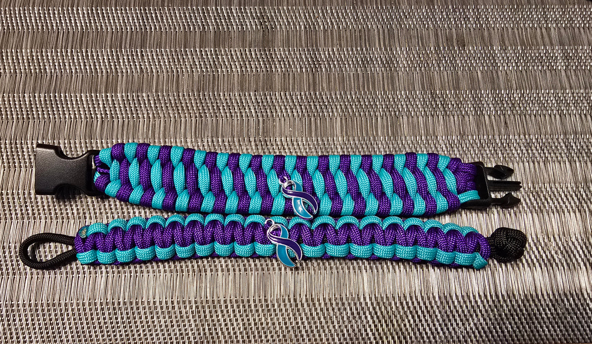 Suicide Awareness Bracelet with Ribbon