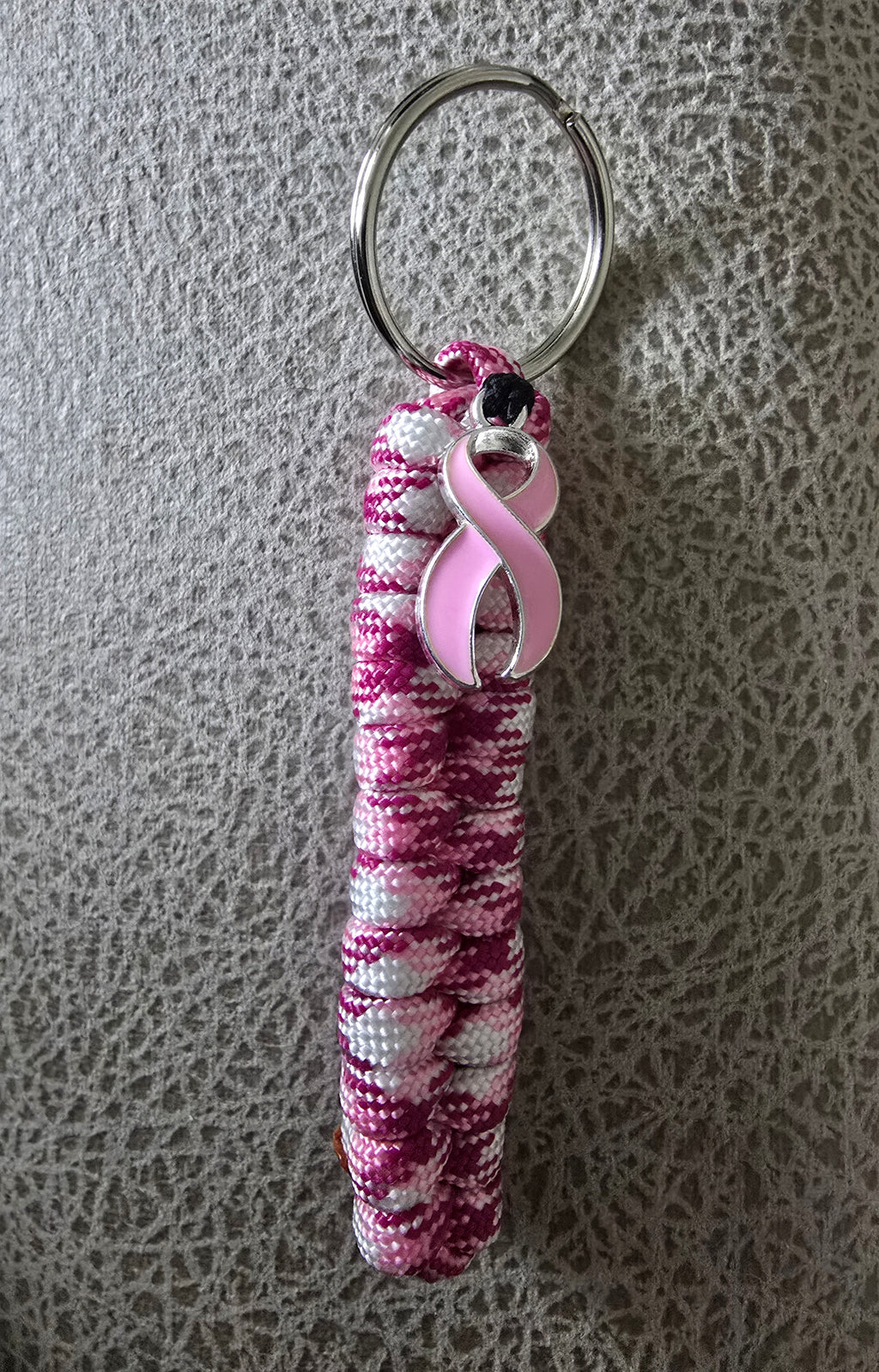 Breast Cancer Awareness Keychain with Ribbon