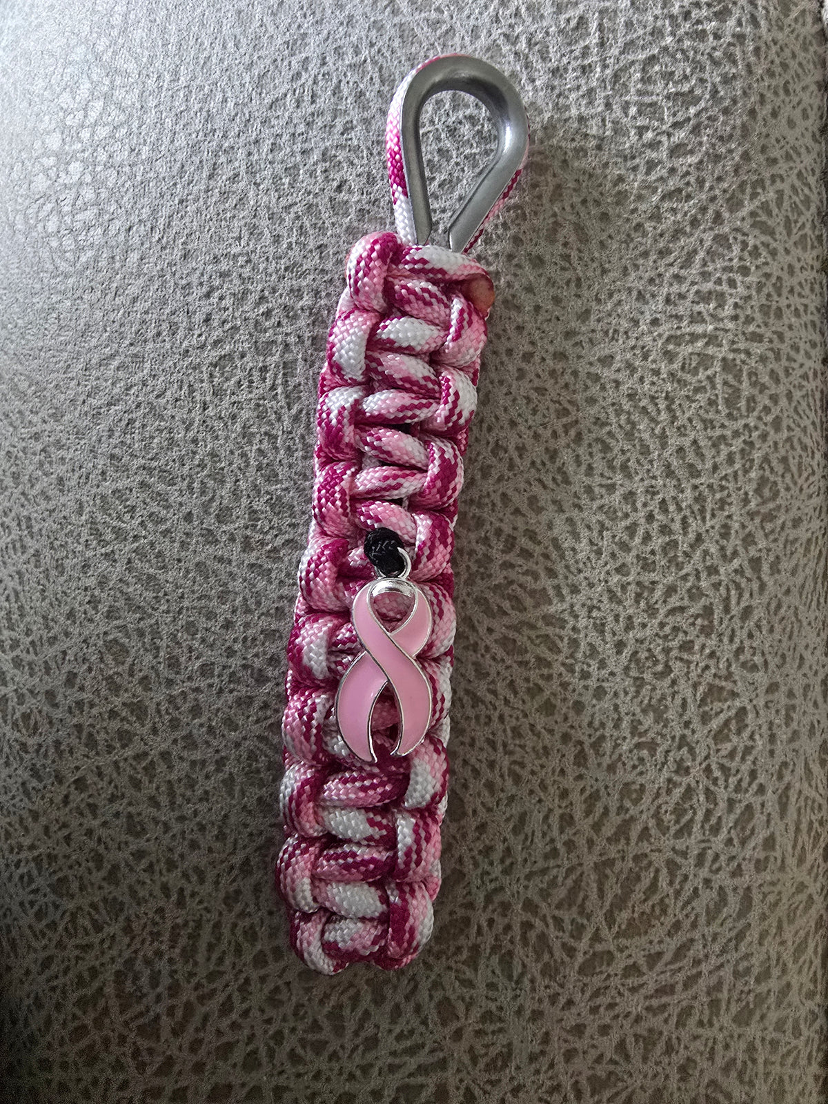 Breast Cancer Awareness Keychain with Ribbon