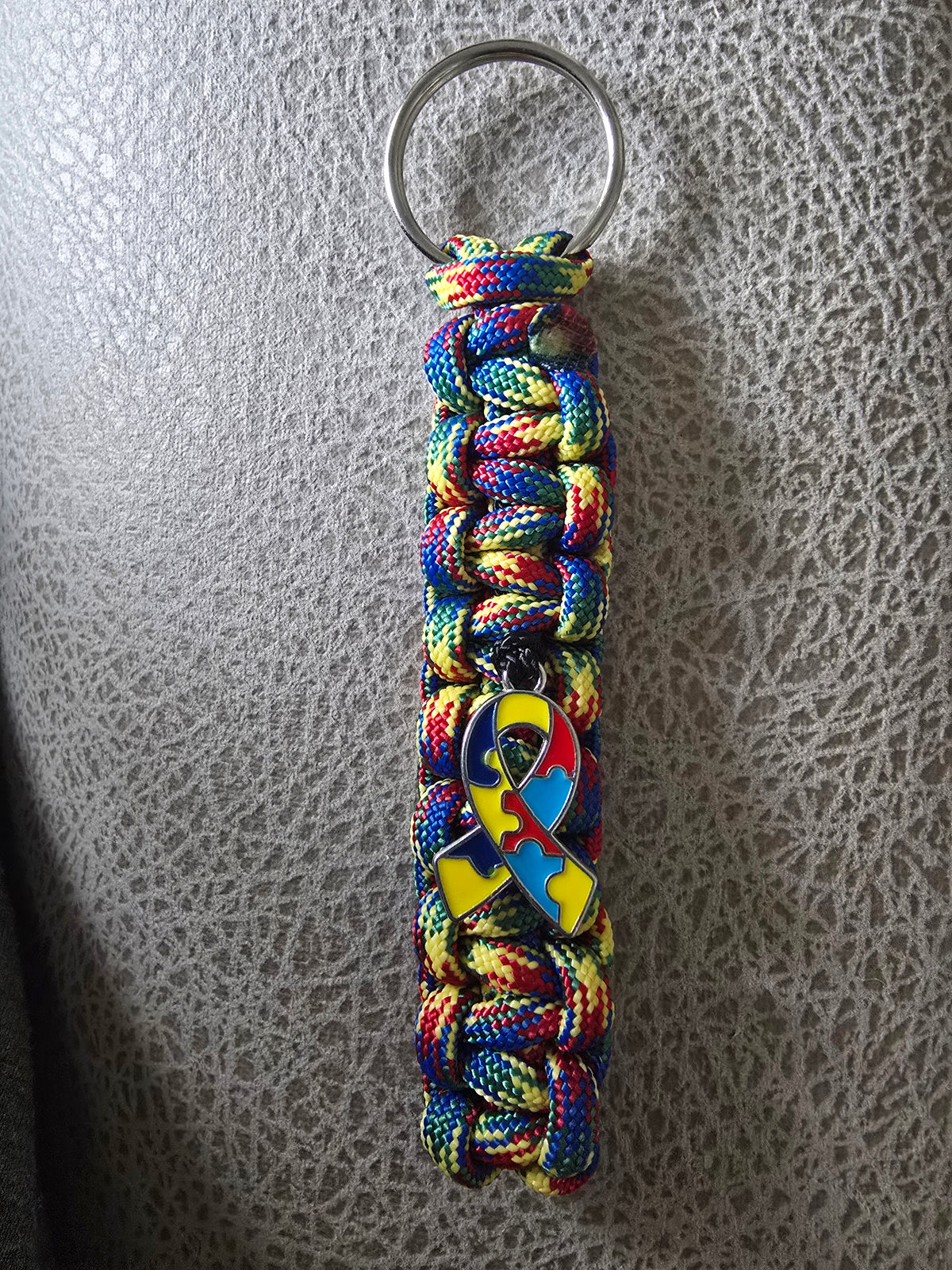 Autism Awareness Keychain with Ribbon