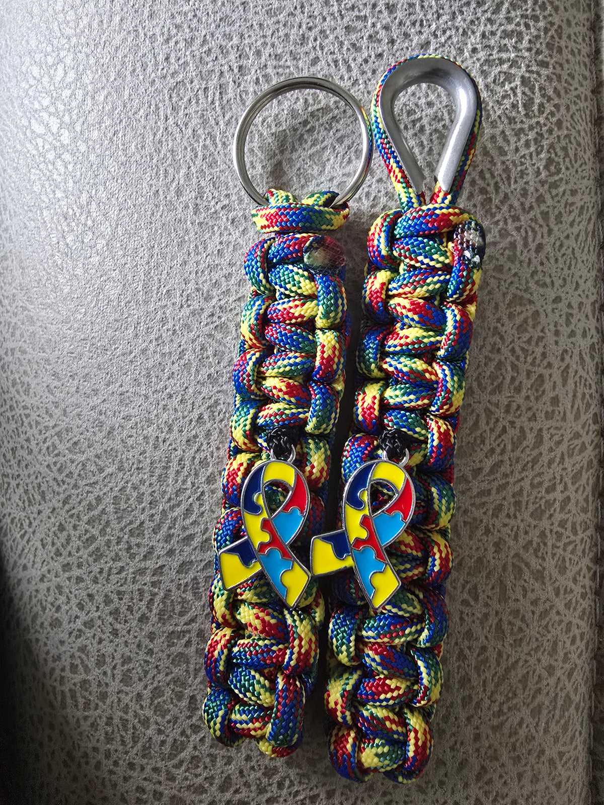 Autism Awareness Keychain with Ribbon