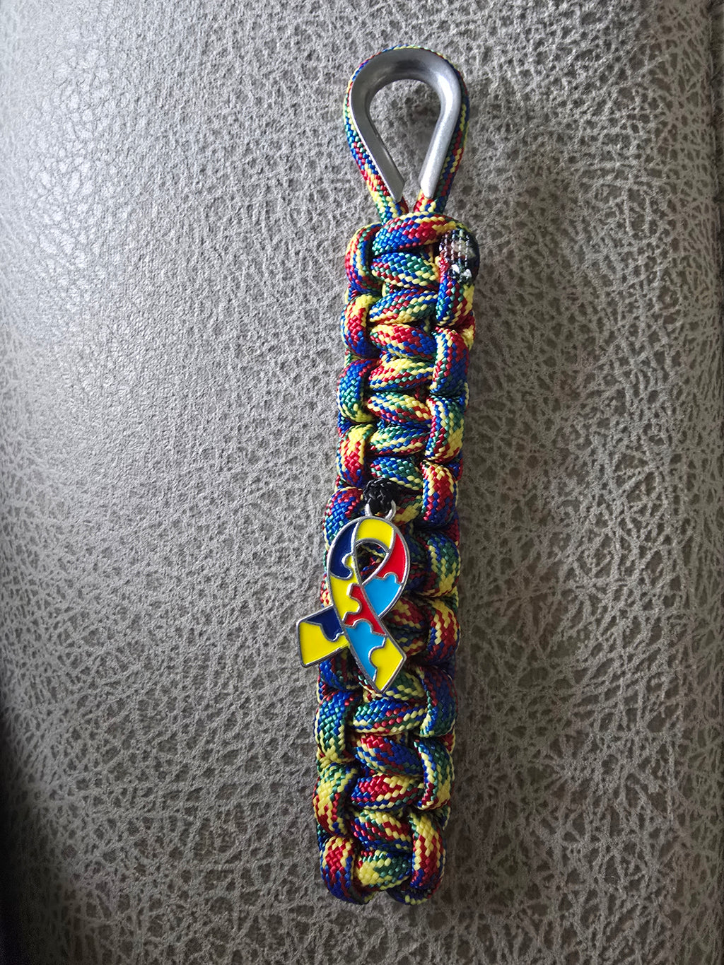Autism Awareness Keychain with Ribbon